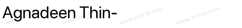 Agnadeen Thin字体转换
